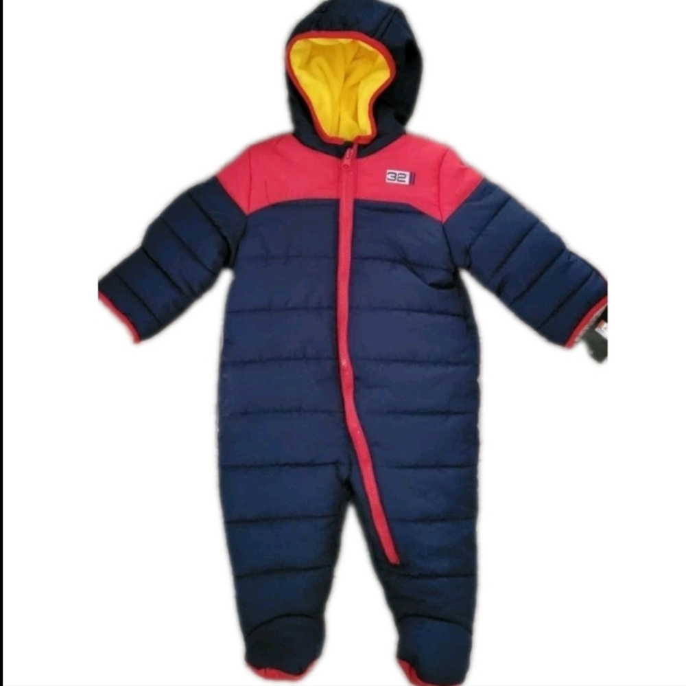 Weatherproof 32° Degree Performance Insulated Snow Suit Bunting Hood Footed